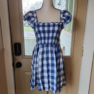 Old Navy Smocked Gingham Dress | M
